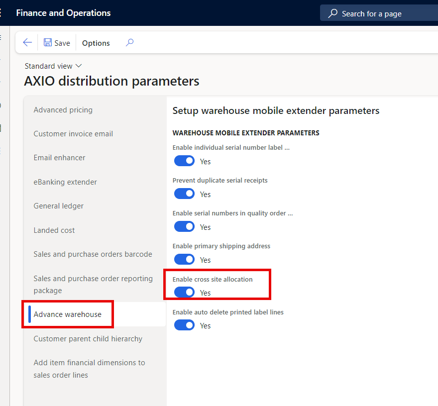 Cross Site Allocations Setup
