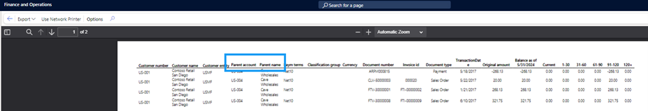Customer parent-child hierarchy setup
