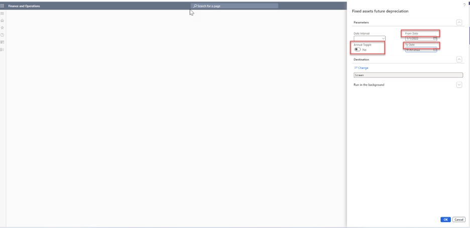 Fixed Assets Future Depreciation Report