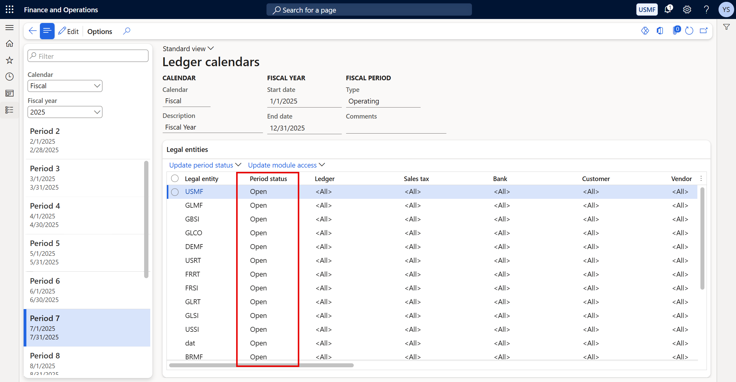 Automatic open future periods feature