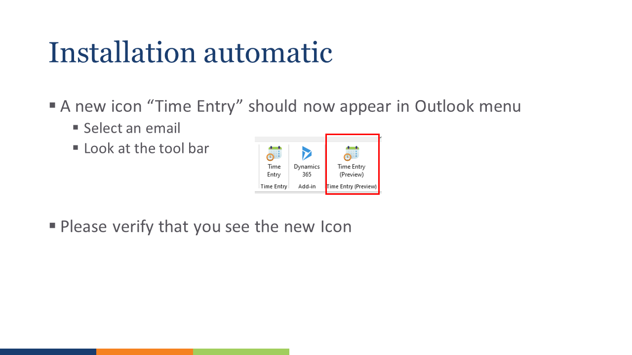 Outlook Time Entry