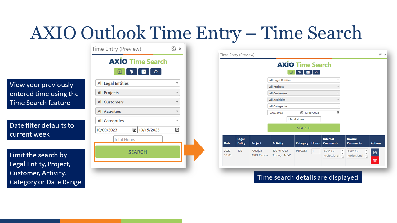 Outlook Time Entry