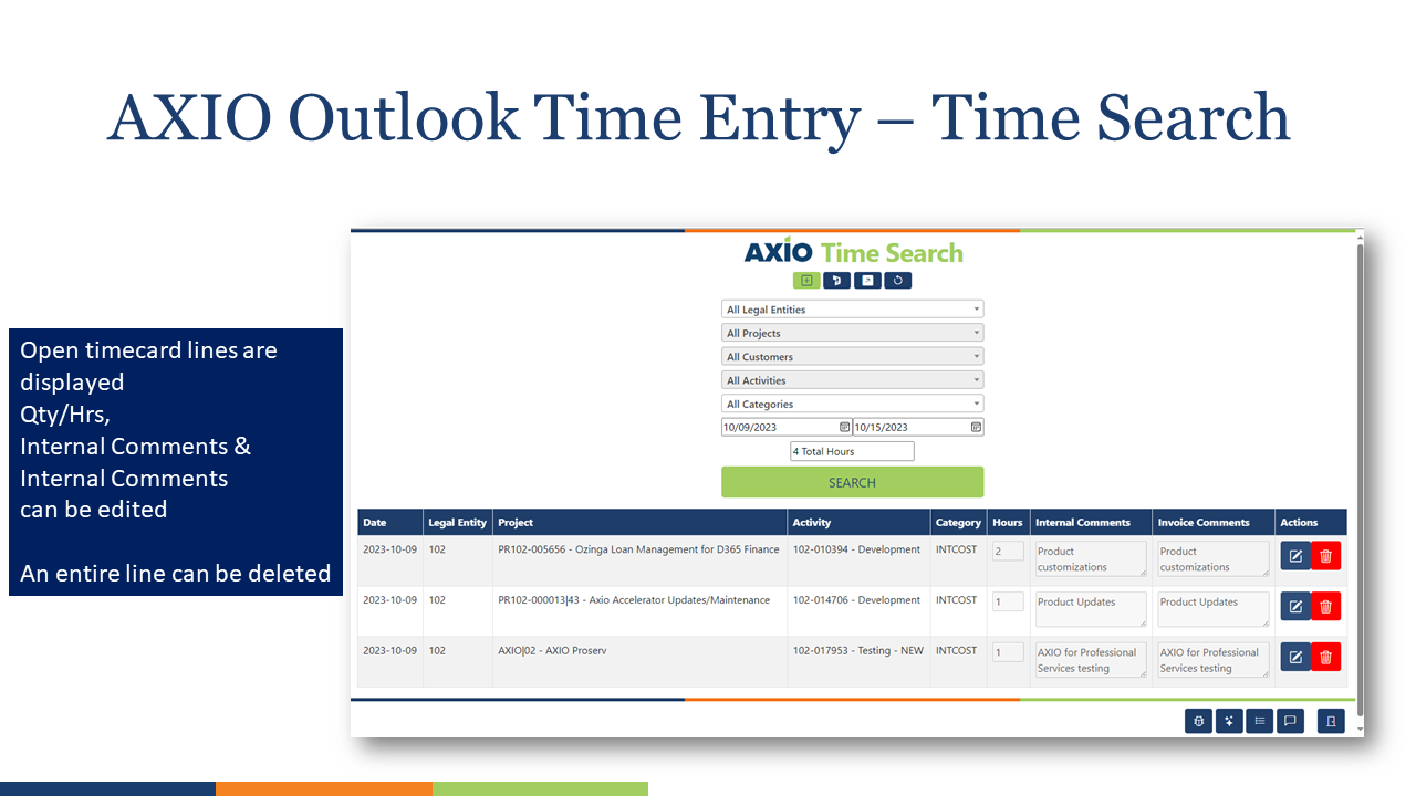 Outlook Time Entry