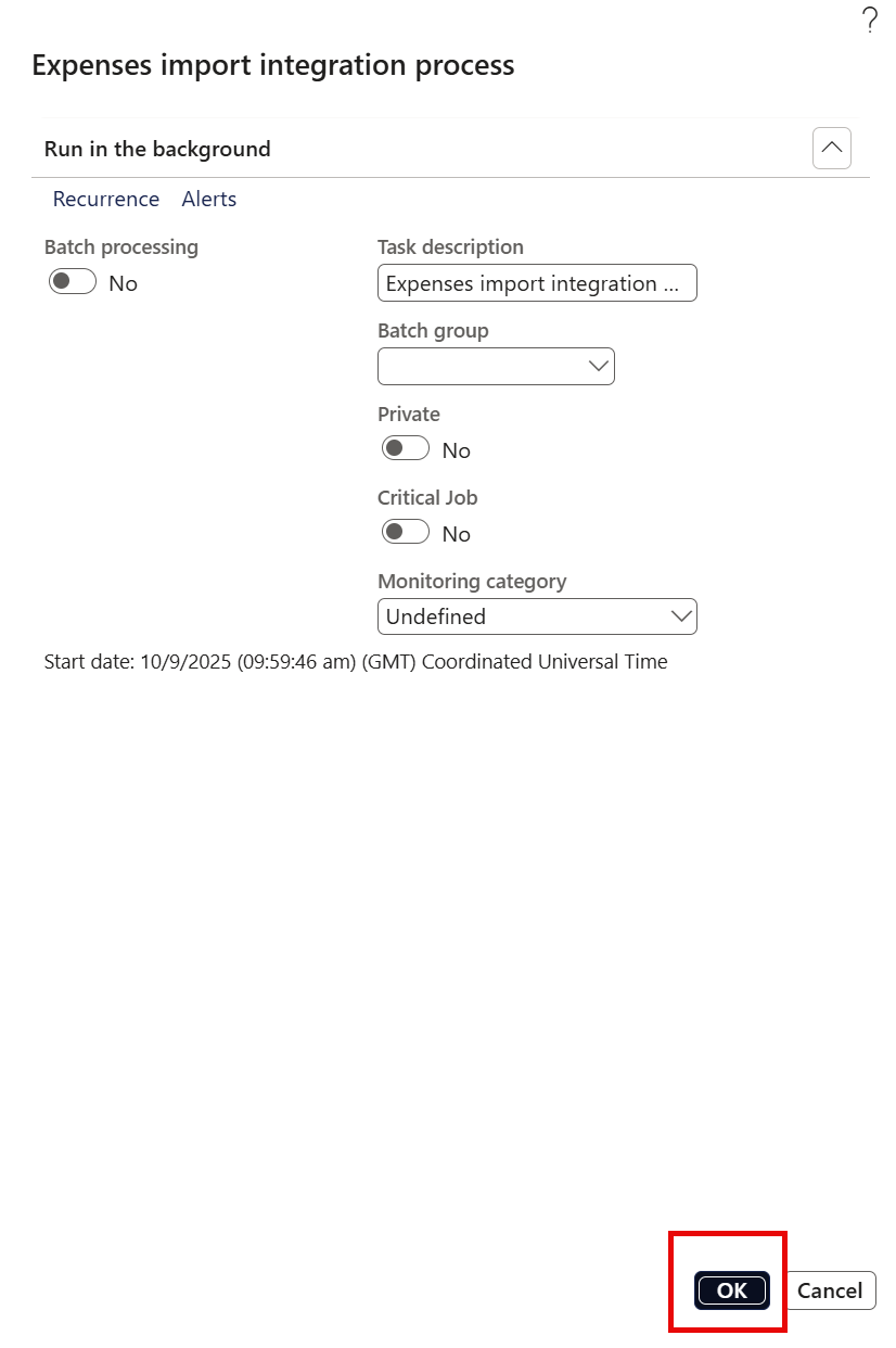 Expense Report Integration app